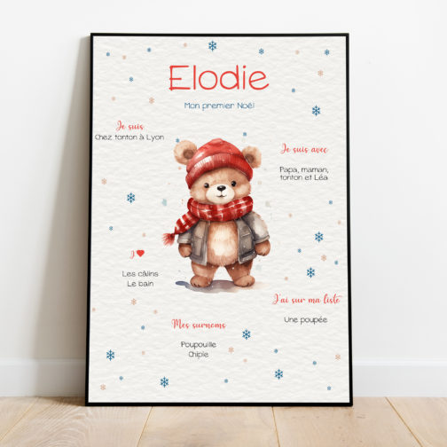 Illustration personnalisée mon premier Noël