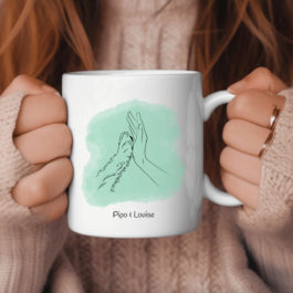 Illustration chien/maître personnalisée