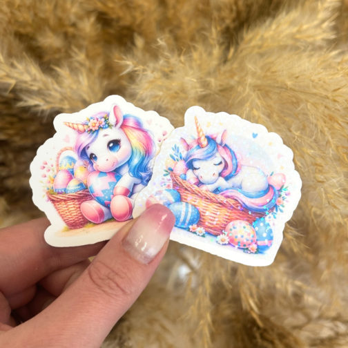 Stickers de bébé licorne de Pâques