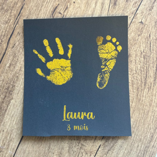 Affiche maternité doré pour un cadeau de naissance