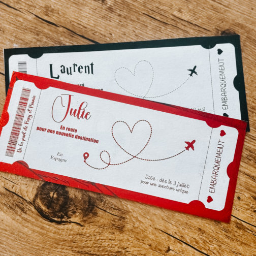Coupon de voyages personnalisé